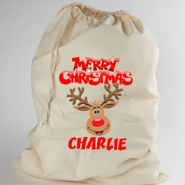Rudolph Gift Bag (Name)